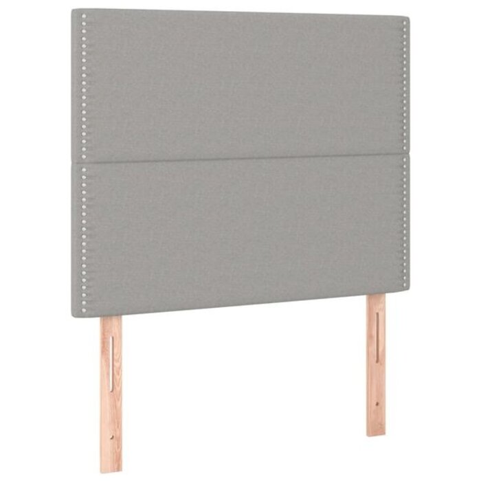 Ensemble de 2 Têtes de lit Tissu Gris Clair | Jusqu'à 35% de réduction !