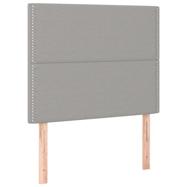 Ensemble de 2 Têtes de lit Tissu Gris Clair | Jusqu'à 35% de réduction !
