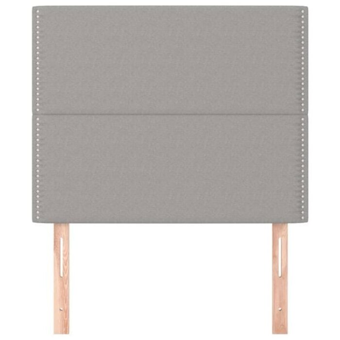 Ensemble de 2 Têtes de lit Tissu Gris Clair | Jusqu'à 35% de réduction !