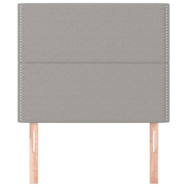 Ensemble de 2 Têtes de lit Tissu Gris Clair | Jusqu'à 35% de réduction !