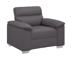 Fauteuil Confort Gris Similicuir 60 cm - Jusqu'à -35% !