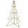 Sapin de Noël cône 240 LED blanc chaud 115x150 cm intérieur/extérieur en métal