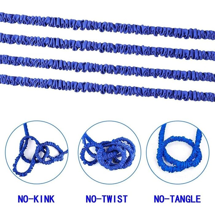 Tuyau d'arrosage extensible Yiting - 7,5m (jusqu'à 22,5m) - Bleu | Tuyaux de jardin flexibles | Outlet