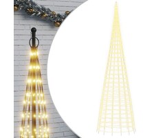Arbre de Noël Lumineux LED Câble Vert 3000 LED Blanc Chaud 800 cm pour Mât