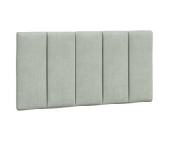 Coussin de tête de lit vidaXL 'Hanko' Gris Clair 100 cm Velours