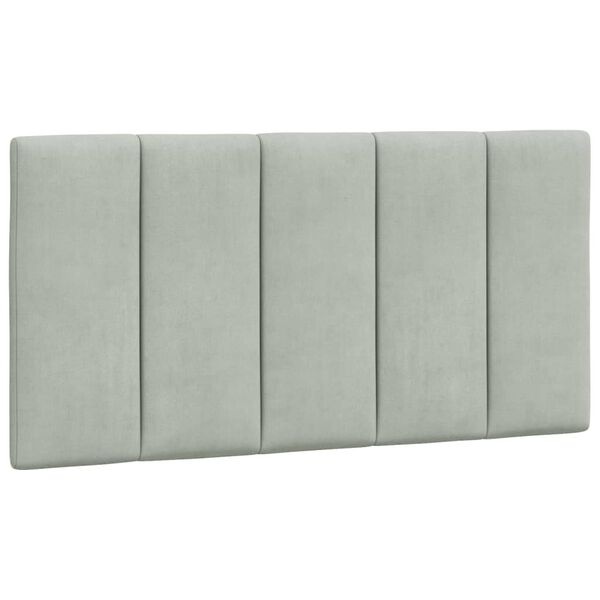 Coussin de tête de lit Velours Gris Clair 100cm - Jusqu'à 35% de réduction