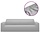 Housse de canapé 3 places extensible, polyester jersey gris, 190-230 cm