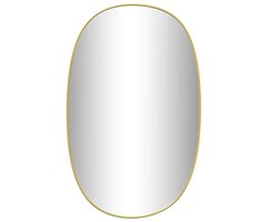 Miroir Mural 80x50 cm Doré - Verre et PVC