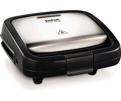 Appareil à Toast / Grill - Acier Inoxydable & Noir - Anti-adhésif - 700W