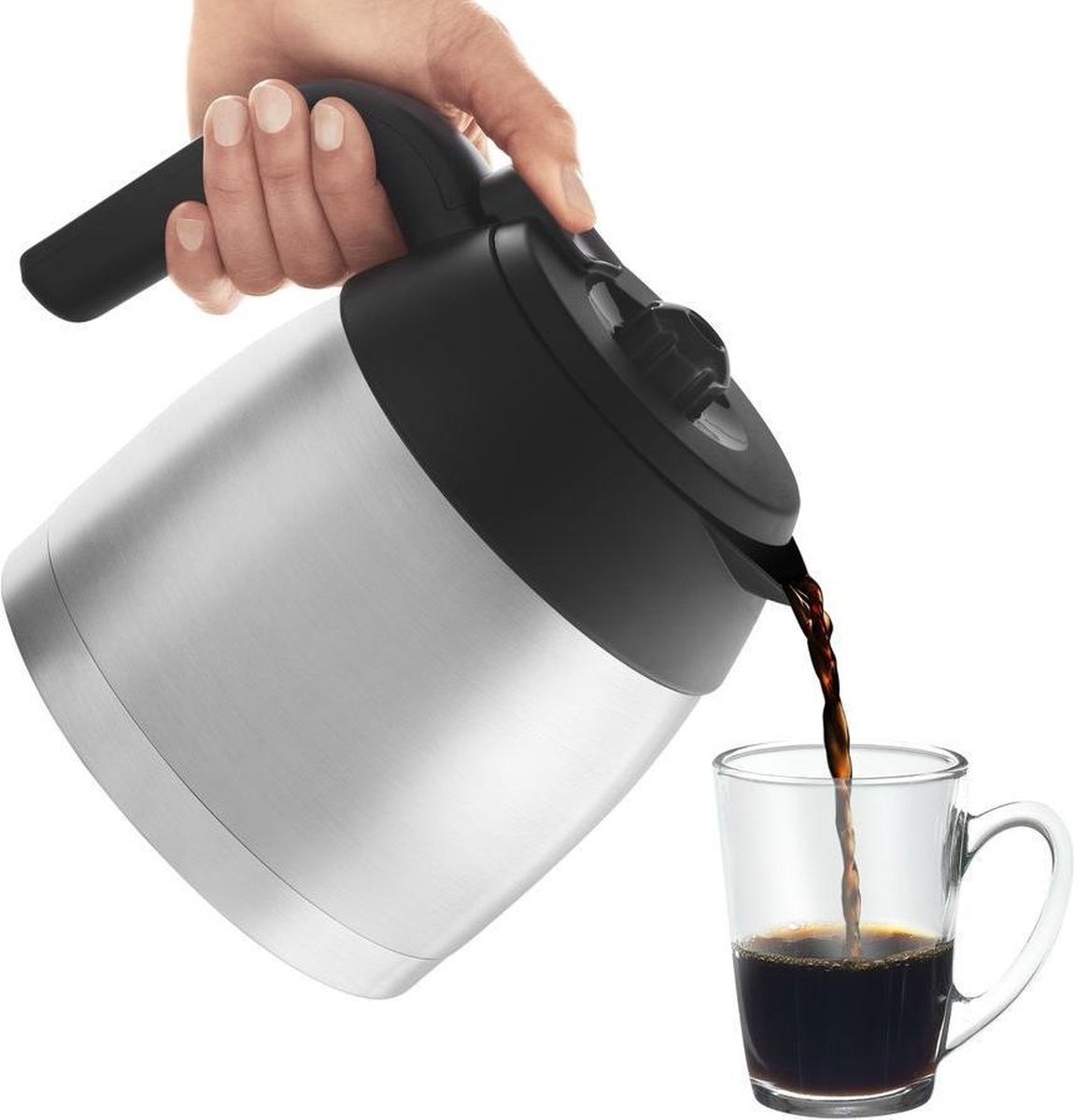 Jusqu'à -35% | Cafetière Filtre Compacte 6 Tasses Noire