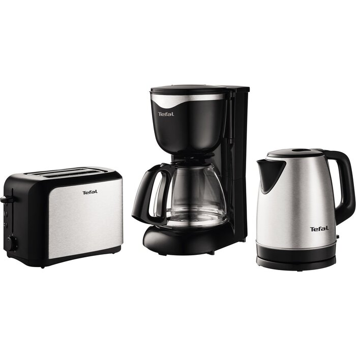 Cafetière Filtre 0.6L 6 Tasses Noir Compact