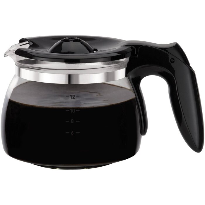 Cafetière Filtre 0.6L 6 Tasses Noir Compact