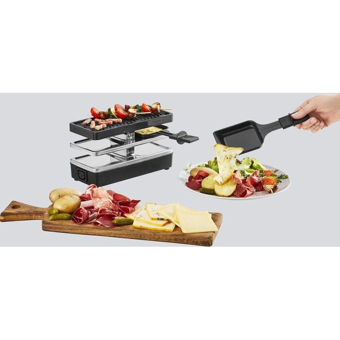Set Raclette Rond Extensible Noir 2 Personnes - Tefal Plug & Share RE2308
