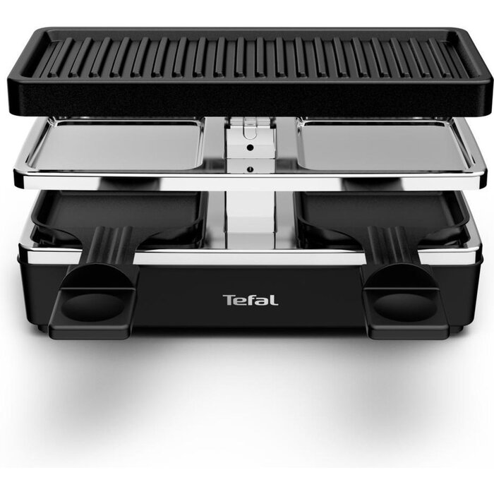 Set Raclette Rond Extensible Noir 2 Personnes - Tefal Plug & Share RE2308