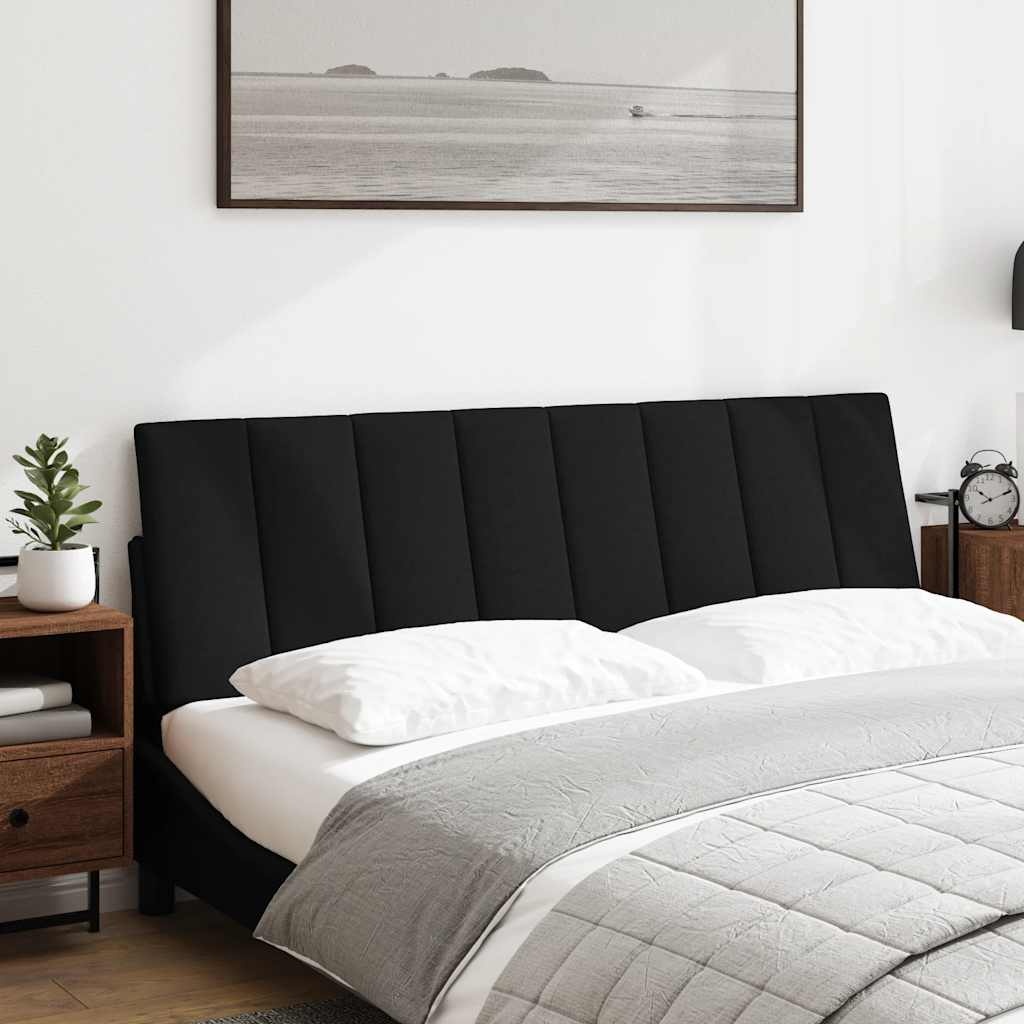 Structure de lit "Hanko" Tissu Noir 160x200 cm - Jusqu'à 35% de Réduction
