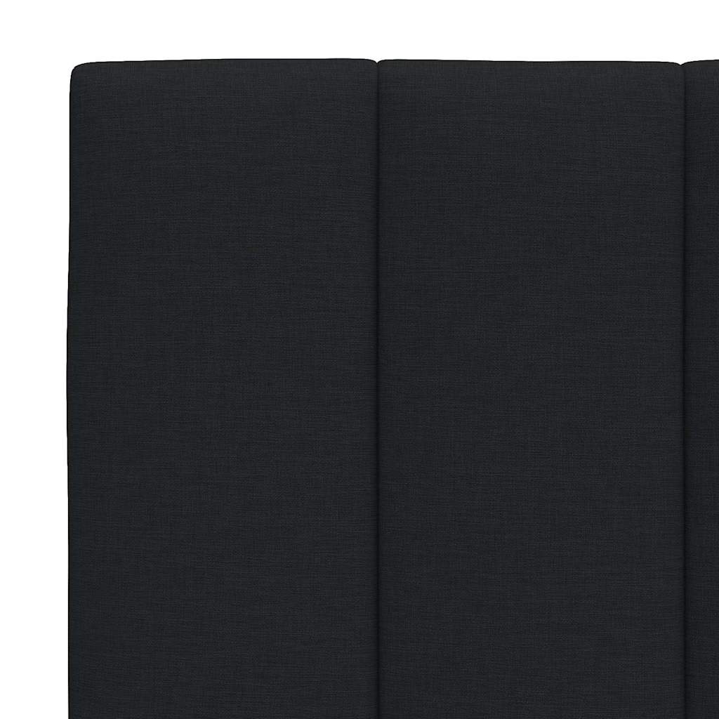 Structure de lit "Hanko" Tissu Noir 160x200 cm - Jusqu'à 35% de Réduction