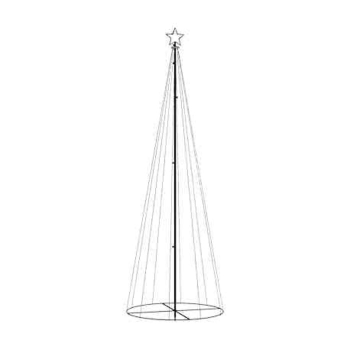 Arbre de Noël Cône Lumineux 310 LED 100x300 cm Multicolore - Article Outlet