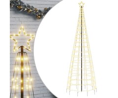 Arbre de Noël LED vidaXL avec pics, 570 LED blanc chaud, 300 cm