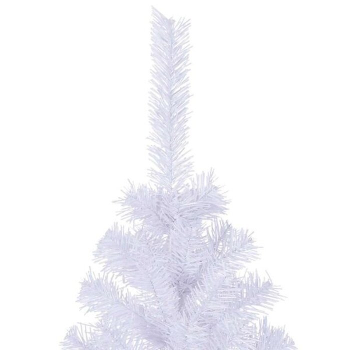 Sapin de Noël Artificiel Blanc 180 cm avec Support - PVC, 620 Branches, Intérieur