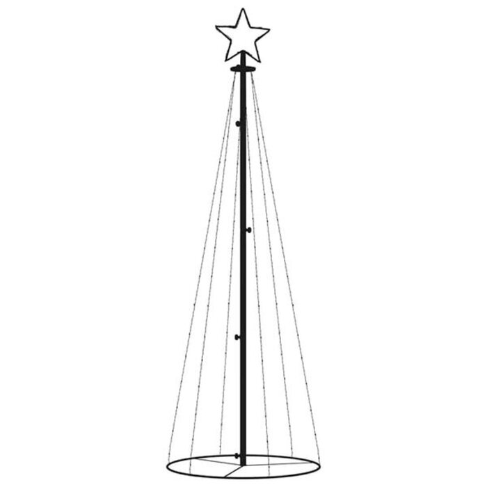 Sapin de Noël Conique avec 108 LED Blanc Chaud 70x180 cm - Article Outlet