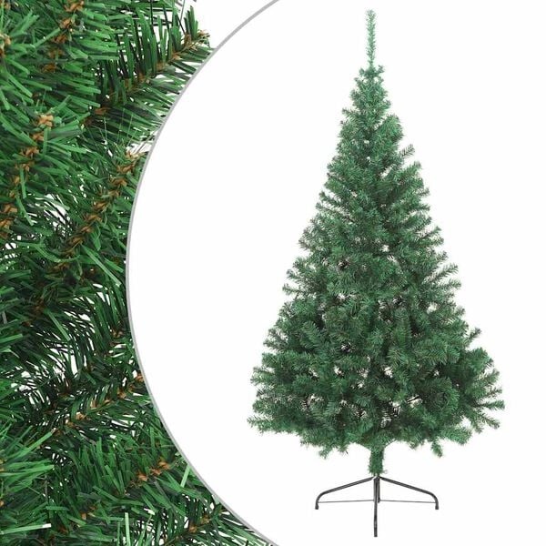Sapin de Noël artificiel demi-rond 180 cm Vert | Économisez jusqu'à 35% !