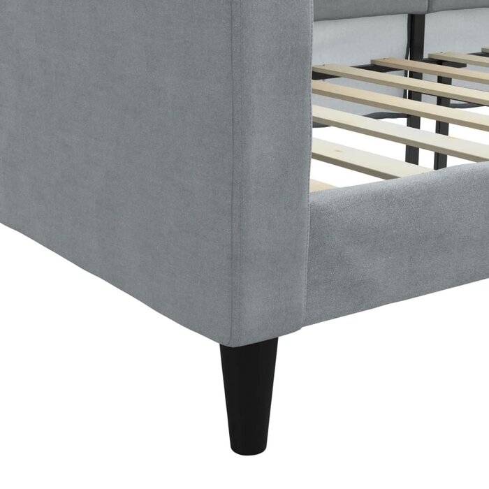 Canapé-lit 2-en-1 gris clair 90x200 cm - Jusqu'à 35% de réduction