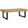 Table basse 120x60x40 cm MDF et Fer Marron Clair et Noir