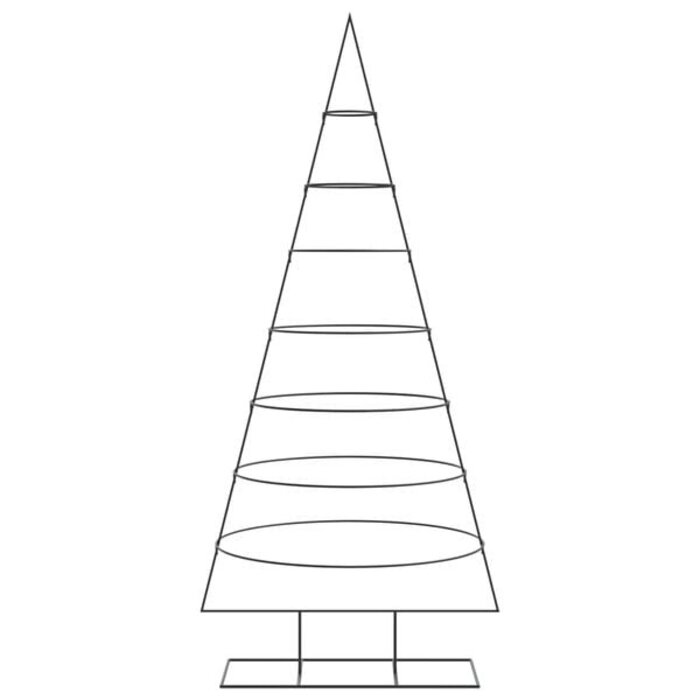Arbre de Noël décoratif en métal noir 210 cm