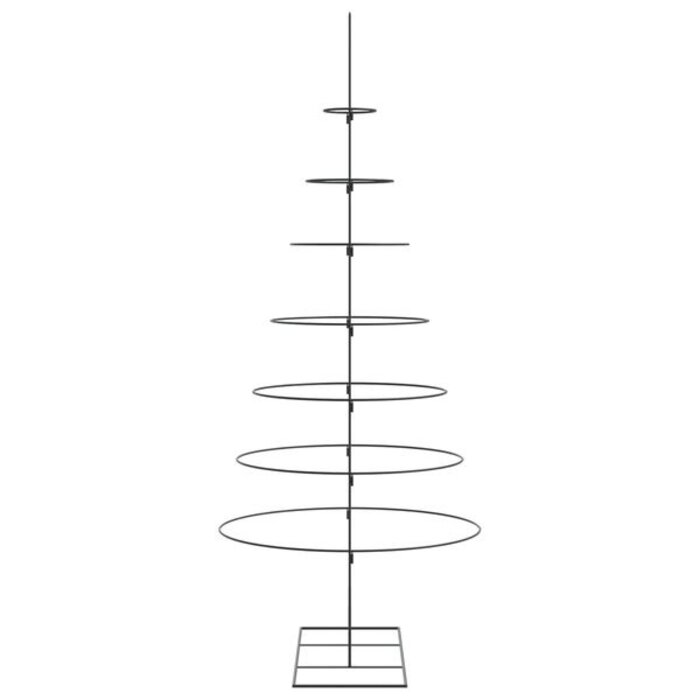Arbre de Noël décoratif en métal noir 210 cm