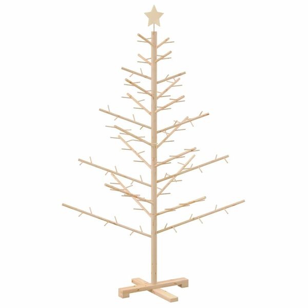 Arbre Noël Bois Naturel 150 cm Style Épuré - Jusqu'à 35% de rabais !