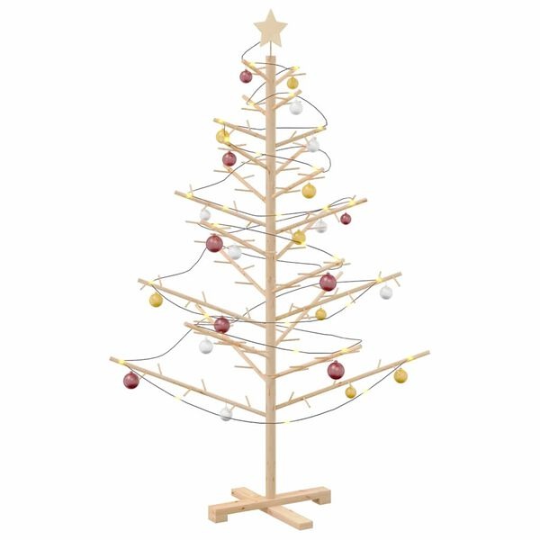Arbre Noël Bois Naturel 150 cm Style Épuré - Jusqu'à 35% de rabais !