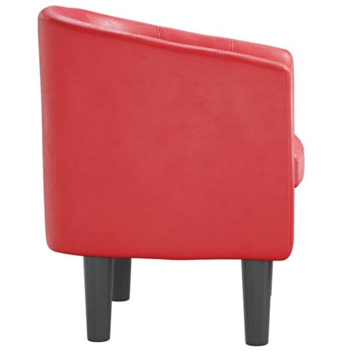 Fauteuil baquet en similicuir rouge - Style moderne pour votre intérieur