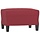 Repose-pieds / Pouf 60x50x41 cm Similicuir Rouge Vin
