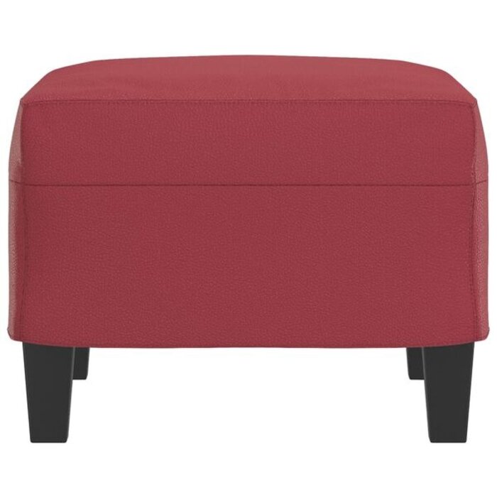 Repose-pieds / Pouf 60x50x41 cm Similicuir Rouge Vin