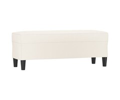 Banc 100x35x41 cm Similicuir Crème - Élégant et Confortable