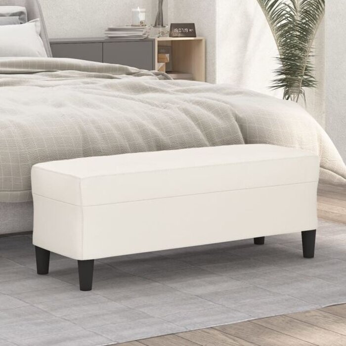 Banc Crème Similicuir Élégant - Jusqu'à 35% de remise !