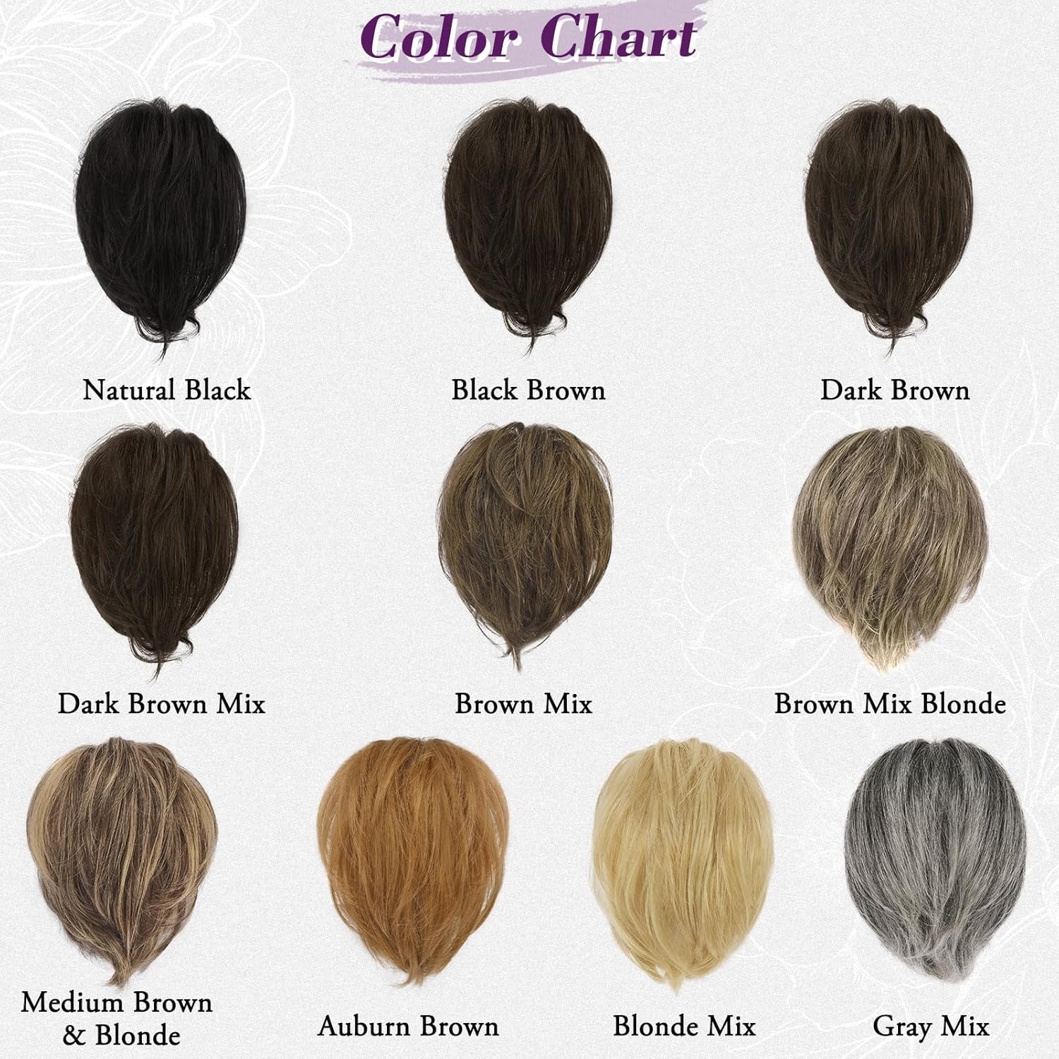 Queue de Cheval / Chignon Désordonné 20cm Cheveux Réels Brun Foncé | Jusqu'à -30%