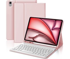 Étui Clavier pour iPad Air 11" Rose, AZERTY Italien, avec Porte-Crayon - Article Outlet