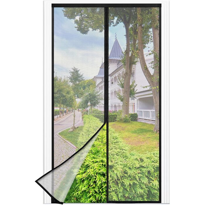 Moustiquaire Magnétique Porte Balcon | Protection Insectes 95x220cm - Noir