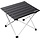 Table de camping compacte en aluminium noir, petite - Légère et pliable