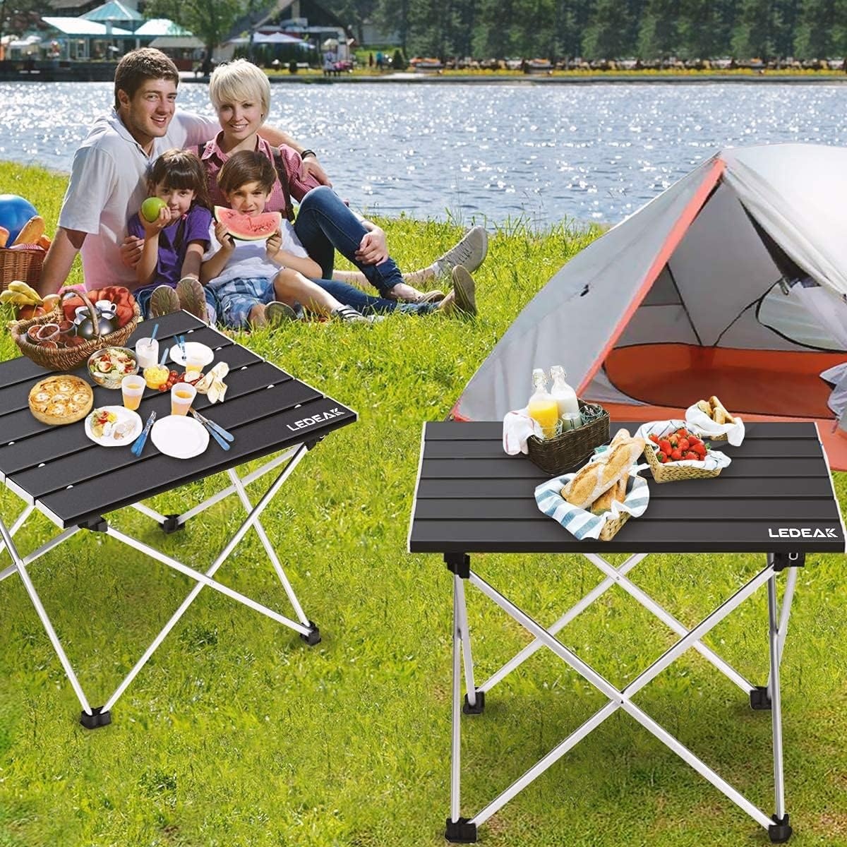 Table de camping compacte noire - Légère, pliable | Jusqu'à 35% de réduction