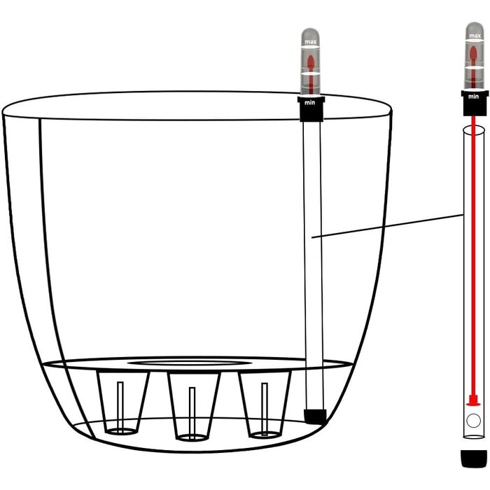 Lot de 4 pots de fleurs auto-arrosants blancs en plastique, 15 cm, pour intérieur/extérieur