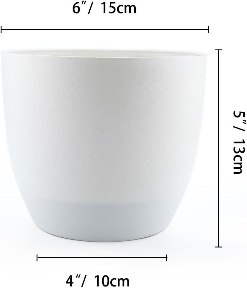 Lot 4 pots de fleurs auto-arrosants blancs 15cm - Jusqu'à -30% !
