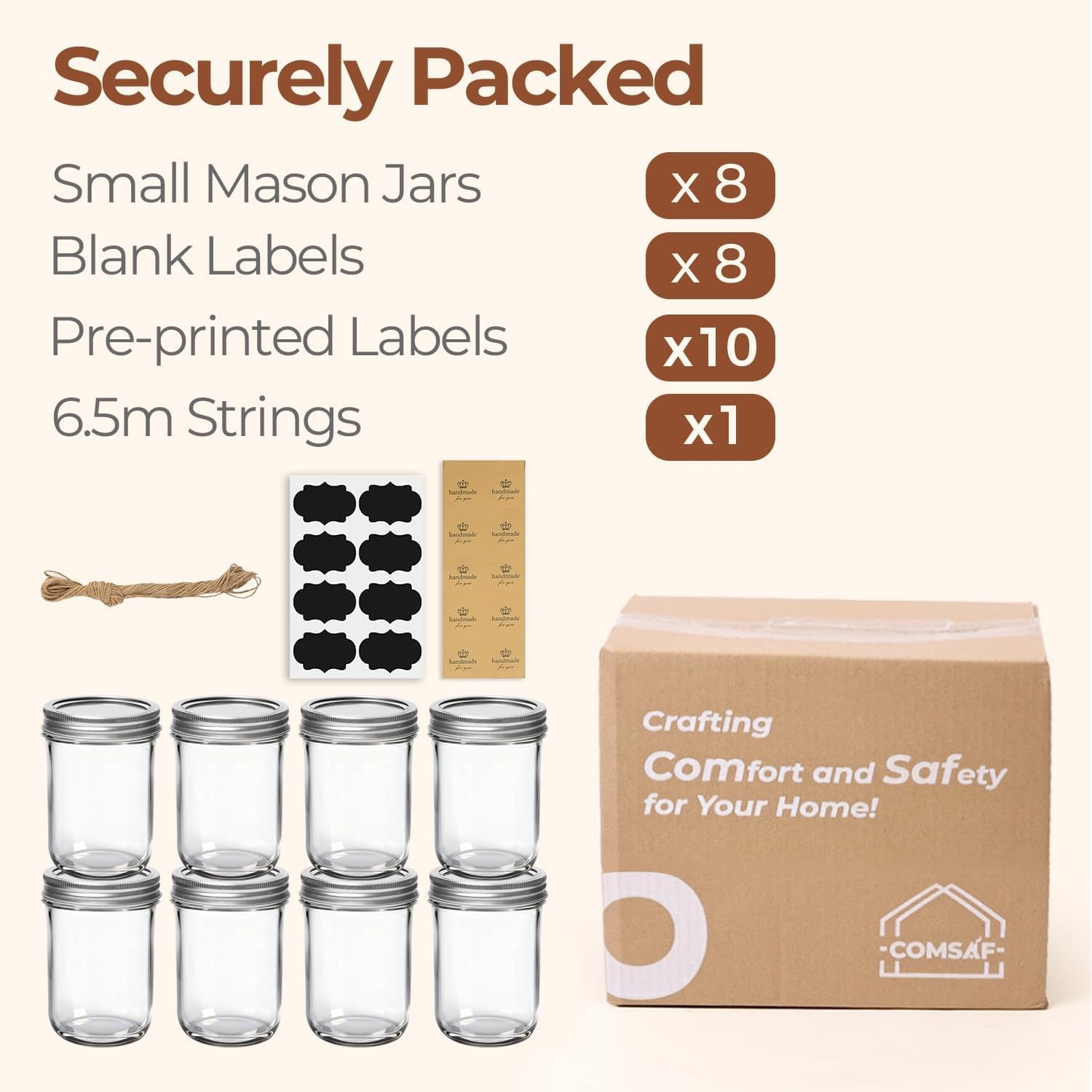 8 Pots en Verre 240ml Polyvalents pour vos Confitures & Plus | Jusqu'à -30%