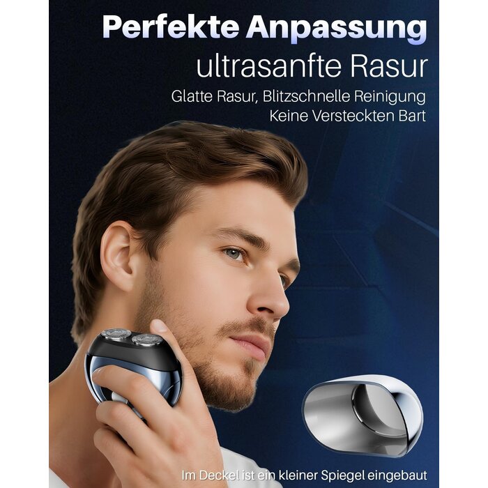 Mini Rasoir Électrique Homme Portable Wet/Dry avec Affichage LED, Étanche IPX6 - Article Outlet