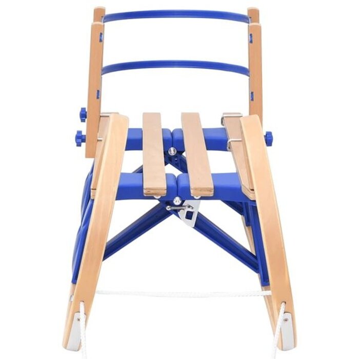 Luge Pliante 110 cm Dossier Beige/Bleu - Jusqu'à -35% !