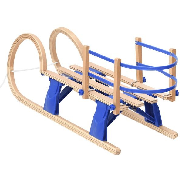 Luge Pliante 110 cm Dossier Beige/Bleu - Jusqu'à -35% !