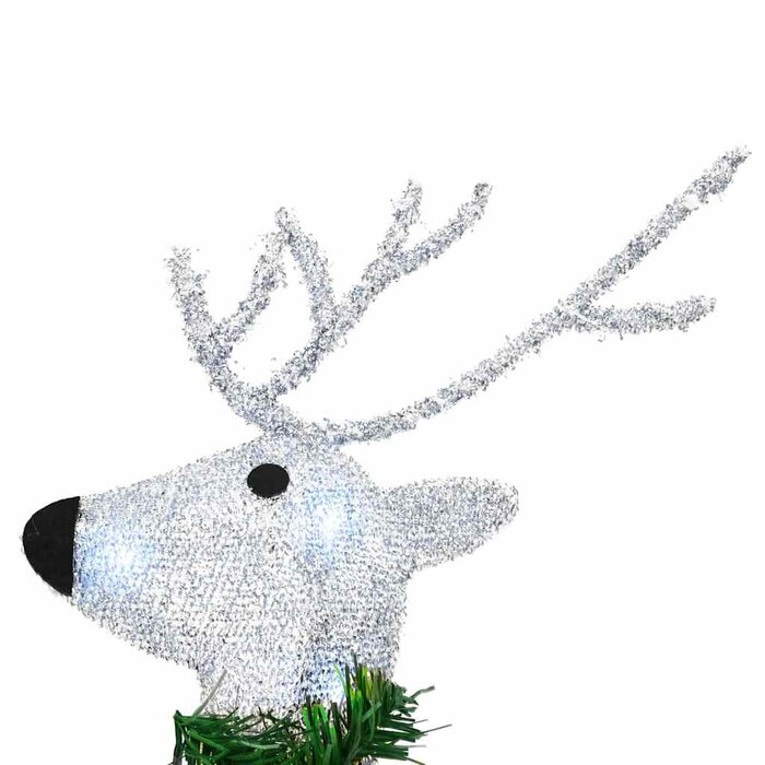 Lot de 2 Rennes LED décoratifs tissu argenté 65 cm - Jusqu'à -35%