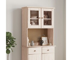 Armoire haute en bois de pin massif, 77x30x92 cm, collection ALTA