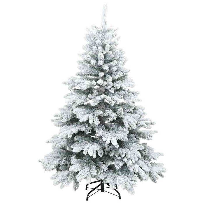 Sapin de Noël Artificiel 120 cm Vert PE & PVC avec 150 LED et Pied - Parfait pour la Maison et Terrasses Protégées